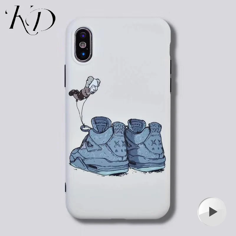 

Luxury US Brand Sneakers Sport AJ Shoes Air Kaws Toy Phone Case for iPhone 6 6S 7 8 Plus X 10 XS XR MAX Back Cover Coque Funda