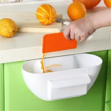 1pcs Kitchen Trash Rubbish Bin Holder Garbage Rack Tailgate Storage Basket Hanger Organizer