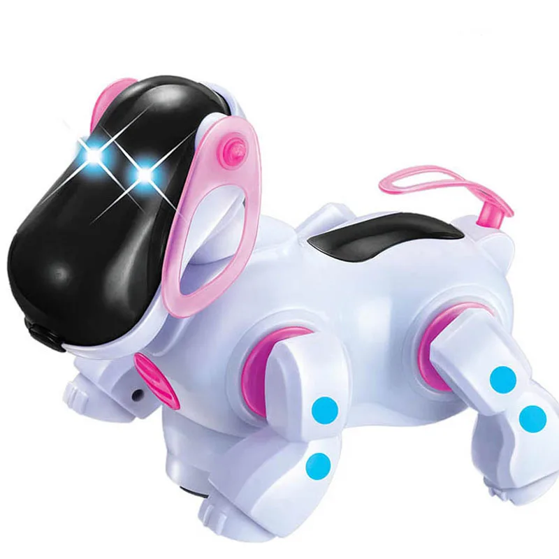 2 Colors Children's Educational Electric Robot Dog Light Music Wheels