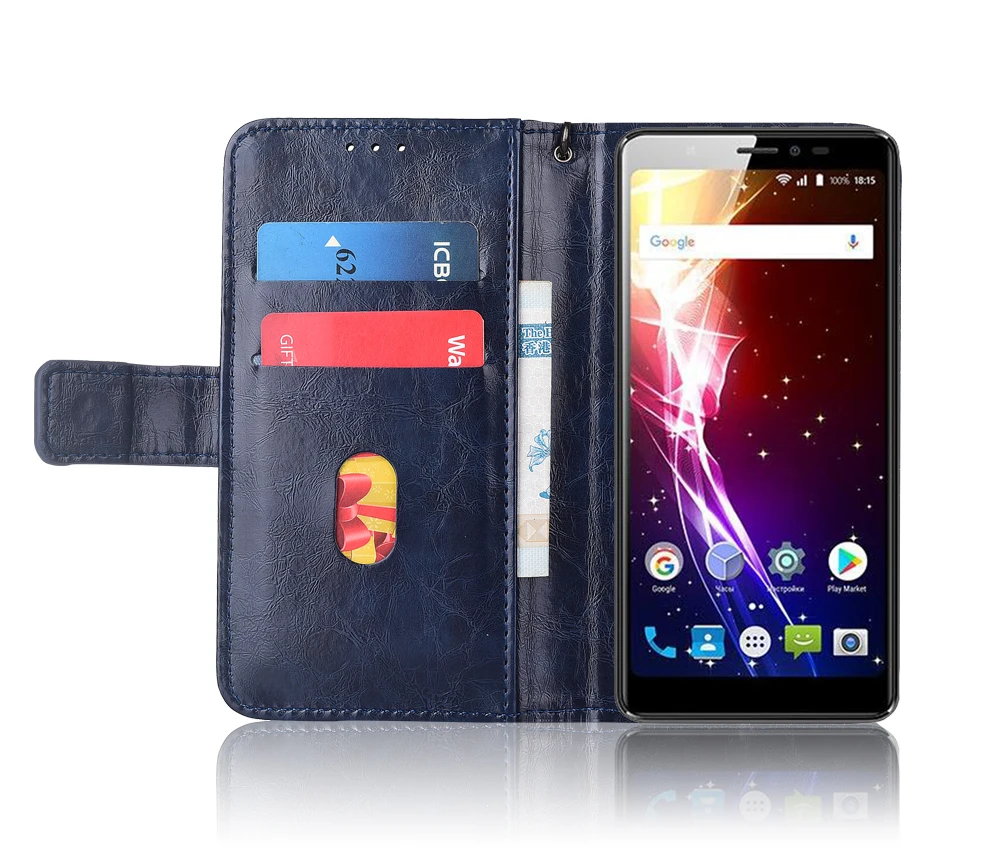 Кожаный чехол книжка для BQ 5500L Advance Fundas с цветочным принтом 100% специальный кошелек