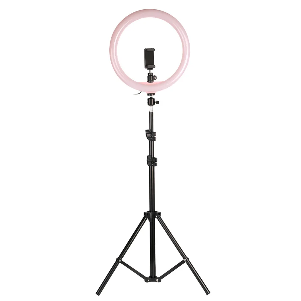 Фотографии светодиодной вспышке Selfie кольцо света 12 inch затемнения Камера телефон кольцо лампы с 160 см стенд штативы для макияжа видео live Studio