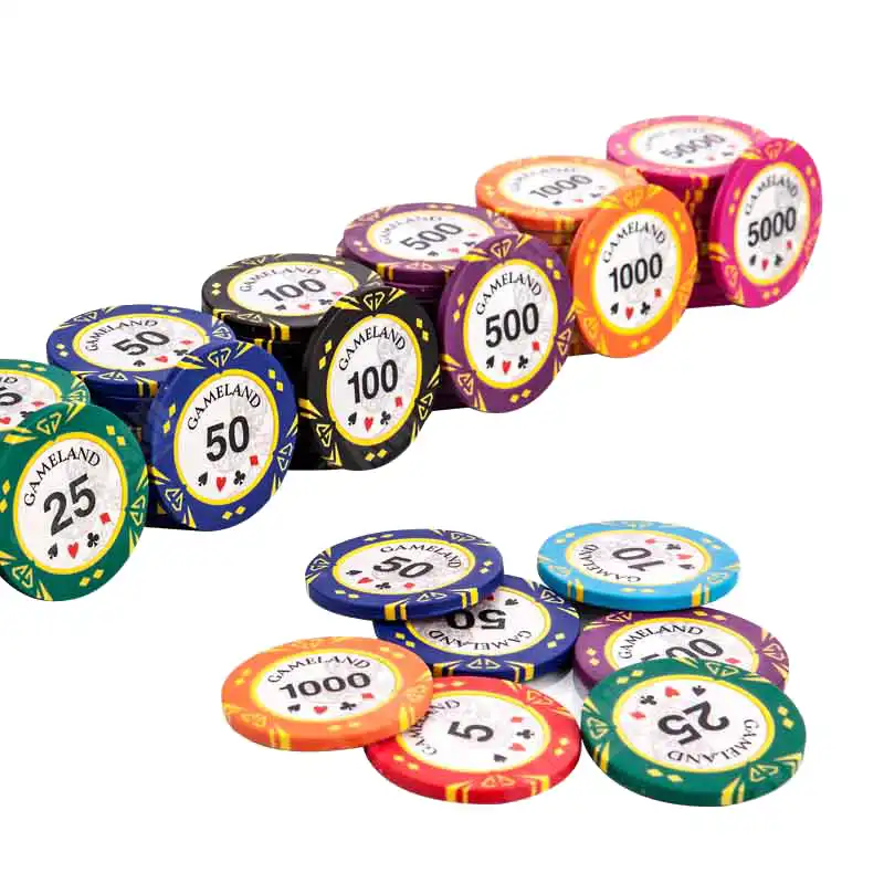 100PCS Classic Poker Chips Set Clay Material Heavy Chips Casino Token 40*3.3mm 14gpoker chip