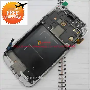 

Tested For Samsung Galaxy S4 I9500 I9505 LCD Display Touch Digitizer Assembly + Frame White Blue+Track No.1pc