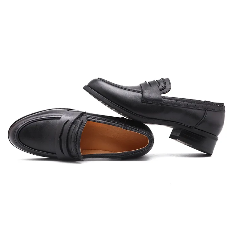 Homme Porc Taille 2028 Black Cuir Chaussures 35 Peau Mocassins Mère Femmes brown De Dames 40 Dongnanfeng Véritable Appartements Bsqn En Femme Vache Rétro a64xW0R
