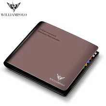 New Cow Leather Wallet Men Fashion Bifold Male Short Card Wallet Genuine Leather Purse For Men Card Holder