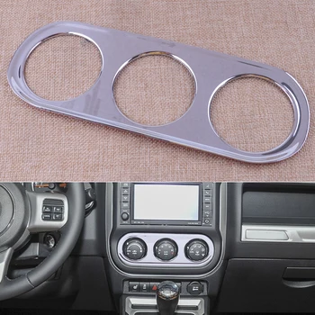 

CITALL Car Chrome ABS Air Condition Adjust Switch Button Control Knob Cover Frame Trim Sticker Fit For Jeep Compass 2011- 2016