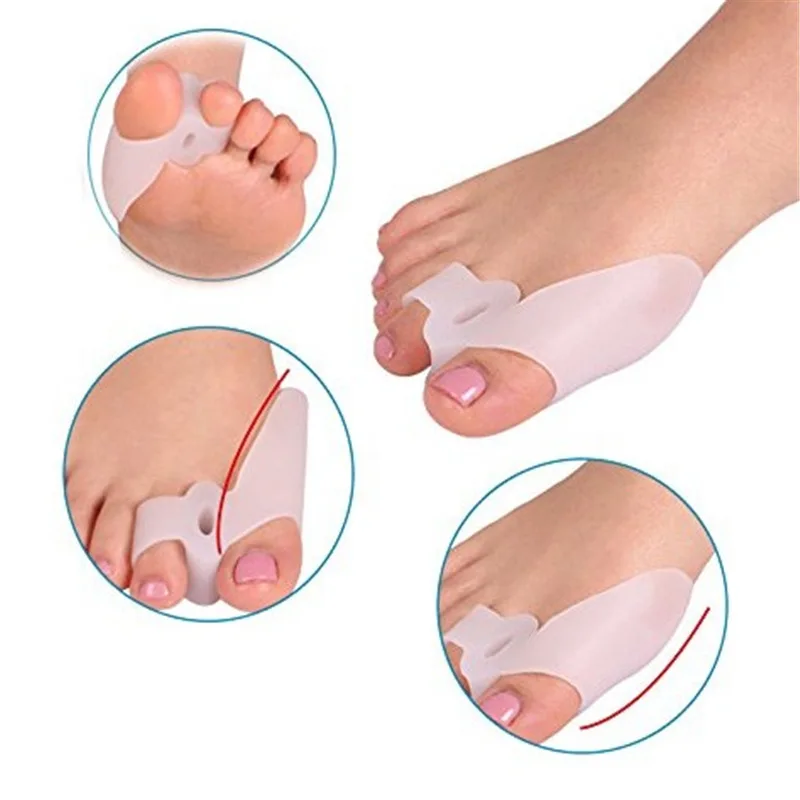

1Pair Genuine Hallux Valgus Bicyclic Bone Thumb Orthotics Orthopedic Correct Silicone Foot Big Toe Separator Finger Pedicure