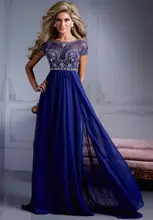 Sexy Vestidos De Fiesta Scoop Neck Short Sleeve Royal Blue Prom Dress 2015 Sexy Vestidos De Fiesta Scoop Neck Short Sleeve Royal Blue Prom Dress 2015