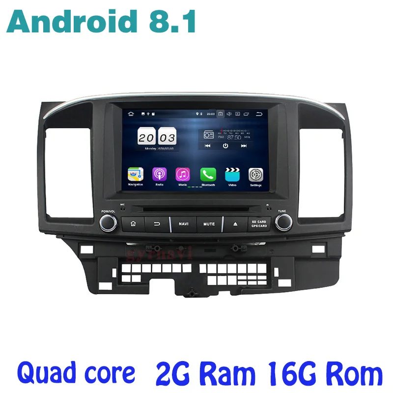 Для mitsubishi Lancer X 10 Galant Fortis EVO Android 8 1 четырехъядерный автомобильный DVD gps с wifi 4G usb BT