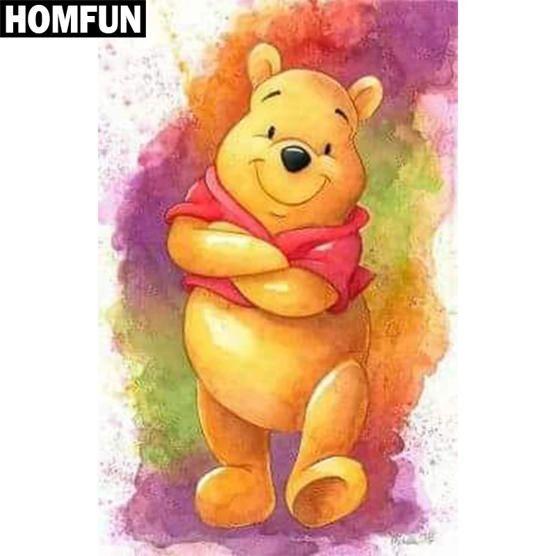 

HOMFUN Full Square/Round Drill 5D DIY Diamond Painting "Cartoon bear" 3D Embroidery Cross Stitch 5D Rhinestone Home Decor
