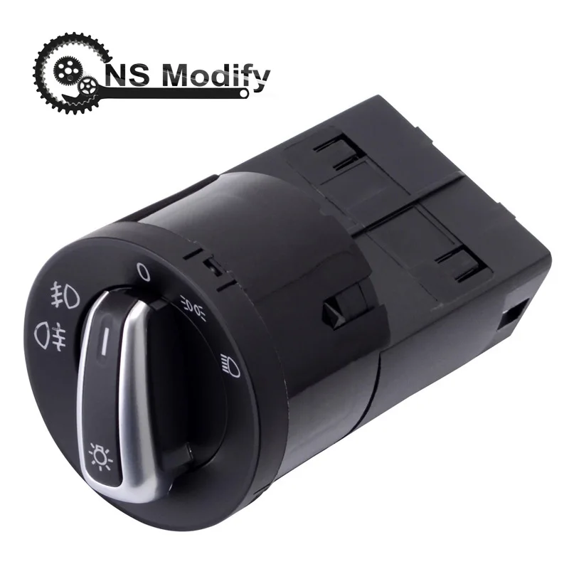 

NS Modify Headlight Light Switch Headlight Fog Light Control Switch Fit VW Golf Jetta Passat B5 Beetle Polo Sharan OEM 3BD941531