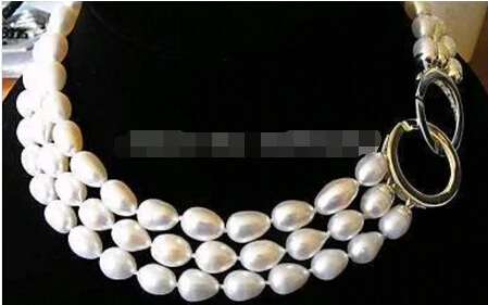 

Free shipping >>@ 1019 TRIPLE STRANDS GENUINE AKOYA WHITE PEARL NECKLACE