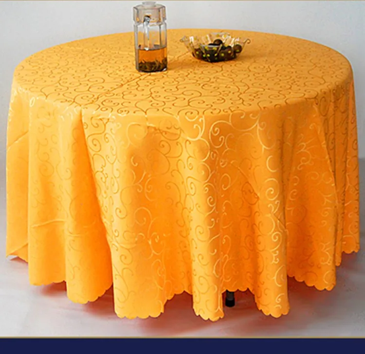 Высокое качество полиэстер однотонный полосатый круглый стол крышка обеденный стол скатерть Конференция крюк цветок отель офис свадьба
