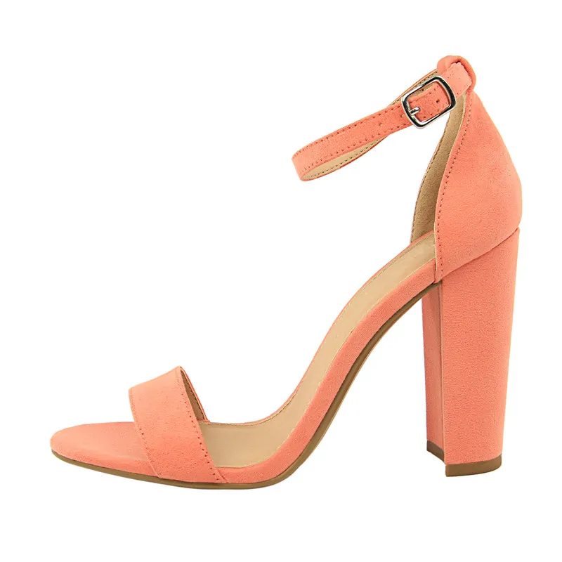 Летние модные женские туфли-лодочки с открытым носком в европейском и американском стиле пикантная обувь для вечеринок босоножки на высоком толстом каблуке с вырезами 8 цветов - Цвет: Pink