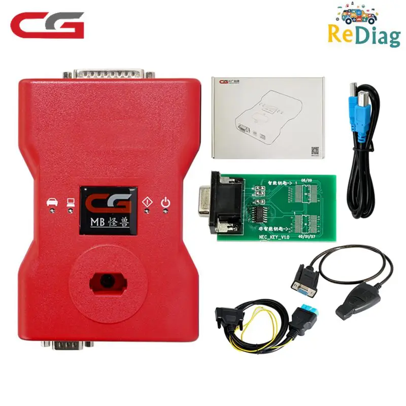 

CGDI Prog MB For Benz Support All Key Lost Fastest Add Key With ELV Adapter&Simulator&AC Adapter&EIS ELV Original CGDI For Benz