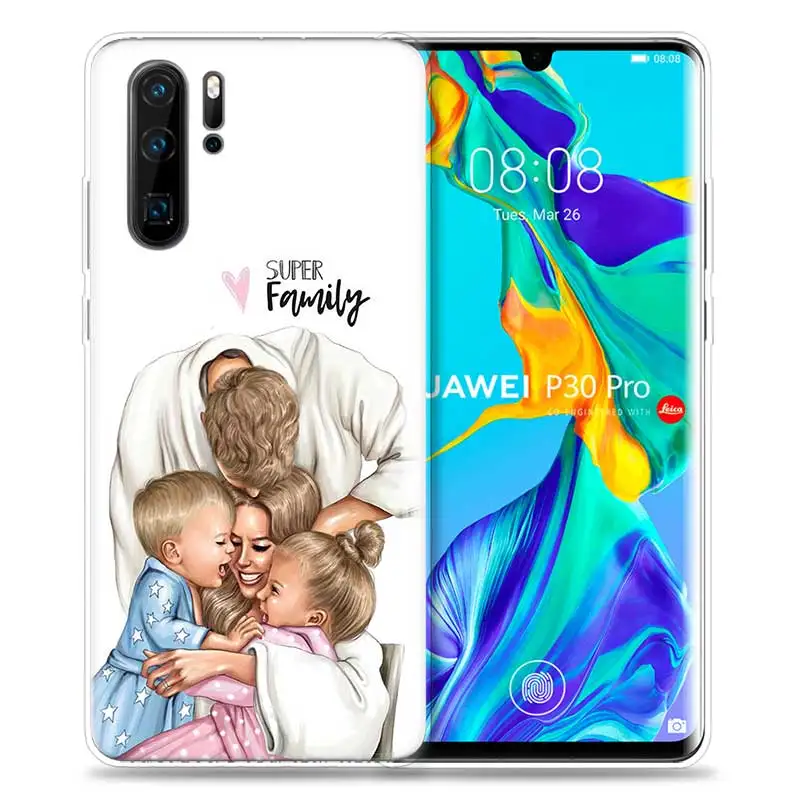 Чехол для huawei P30 P20 P10 P9 mate 10 20 Lite Pro, сумка для мобильного телефона P Smart Z Plus, мама и ребенок, папа P8 P30Pro P20lite - Цвет: HP-09