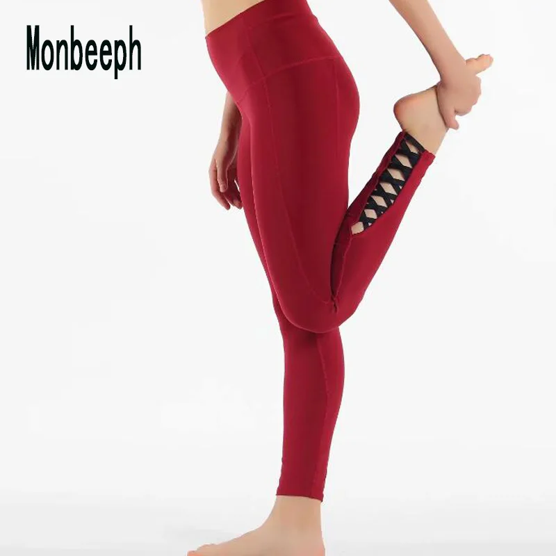 

Monbeeph high waist Pants Women Pencil skinny Pants Lady Slim Solid slim back lace up pant new style leggings XXS-XL