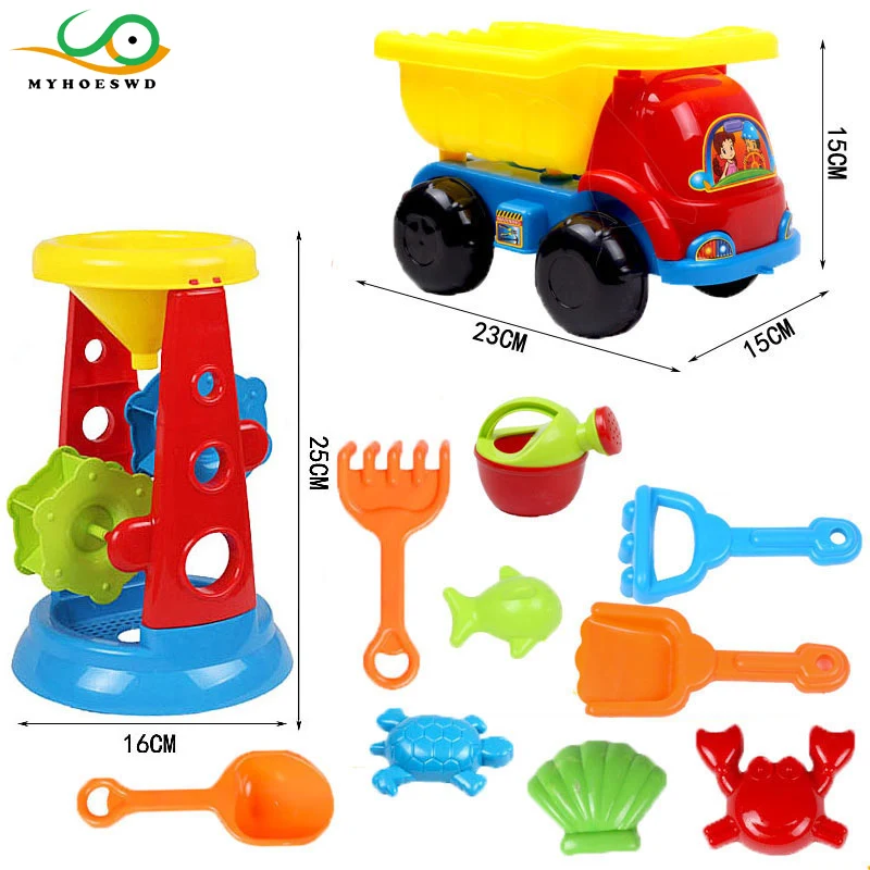 price reduction  MYHOESWD Summer Baby Beach Toys Sandbeach Wheel Watering Outdoor Beach Play Bath Toys For Children 