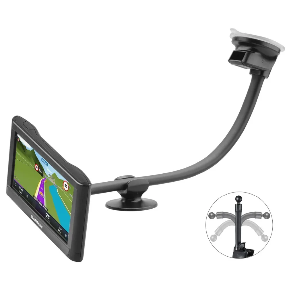 GPS Автомобильный держатель для Garmin Nuvi [13 дюймовый гусиная шея удлиненная рука]