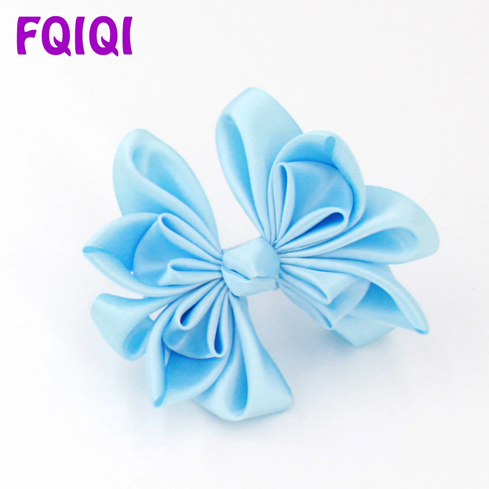 Girls Blue Frozen Princess Elsa Hair Bow Clip-set of 2 Handmade-Grosgrain Ribbo