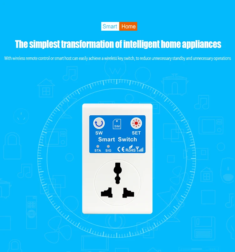 SC1, 220 В, мобильный телефон, SMS, дистанционное Беспроводное управление, умный переключатель, GSM розетка, ЕС, Великобритания, Австралия, вилка для дома, бытовая техника