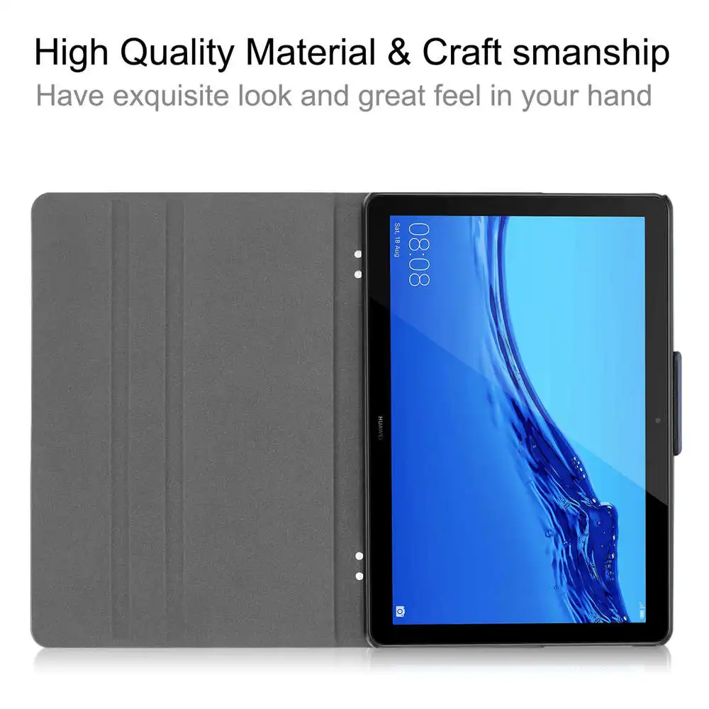 Ультра-тонкая магнитная из искусственной кожи чехол для huawei MediaPad T5 10 AGS2-W09/L09/L03/W19 10,1 планшет принципиально Капа чехол + подарки