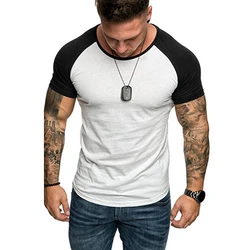 Men Patchwork T-Shirts Quick Dry Slim Fit Tees Compression Shirt Tops Bodybuilding Fitness O-Neck Short Sleeve T Shirt Men Patchwork T-Shirts Quick Dry Slim Fit Tees Compression Shirt Tops Bodybuilding Fitness O-Neck Short Sleeve T Shirt