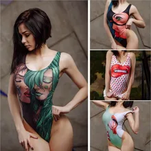 Новинка, сексуальный цельный купальник для купальников, женский купальный костюм, цельный костюм, с рисунком из мультфильма, с открытой спиной, купальный костюм
