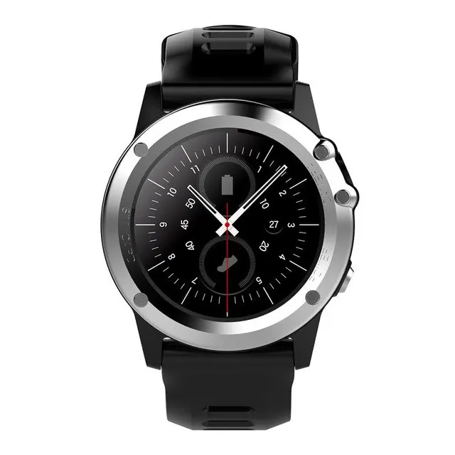 Slimy H1 Android 4,4 OS Смарт-часы водонепроницаемые IP68 плавание 1,39 дюймов MTK6572 Smartwatch телефон Поддержка 3g 2G SIM Wifi gps часы - Цвет: Серебристый