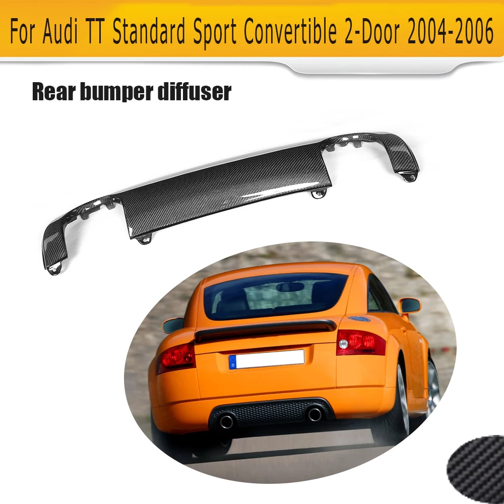 

carbon fiber rear bumper lip spoiler diffuser for Audi TT 8N 2004 2005 2006 Sport Coupe Convertible 2 Door O style
