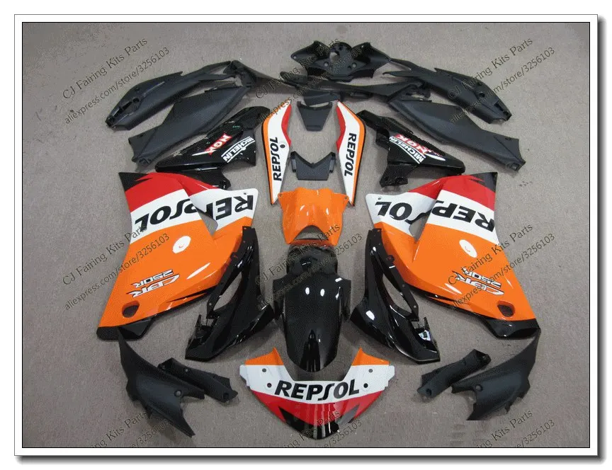 Инъекции Обтекатели для Honda CBR250 RR CBR250RR MC19 88 89 1988 1989 пластмассы abs мотоциклов