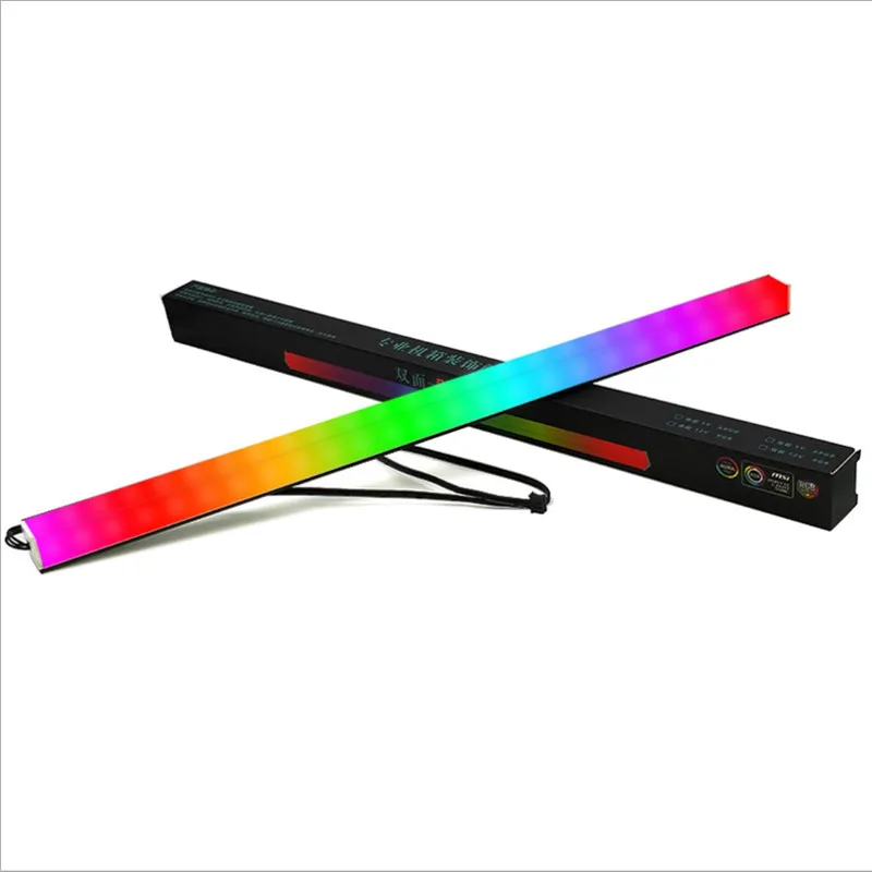 Двухсторонний светильник RGB из алюминиевого сплава лента 30 см магнитный phantom color |