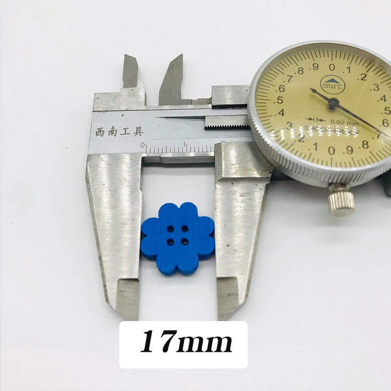 2 отверстия деревянные пуговицы ремесло рукоделие Скрапбукинг швейная одежда аксессуары 15 мм пуговицы цветок окрашенные швейные изделия 20 шт