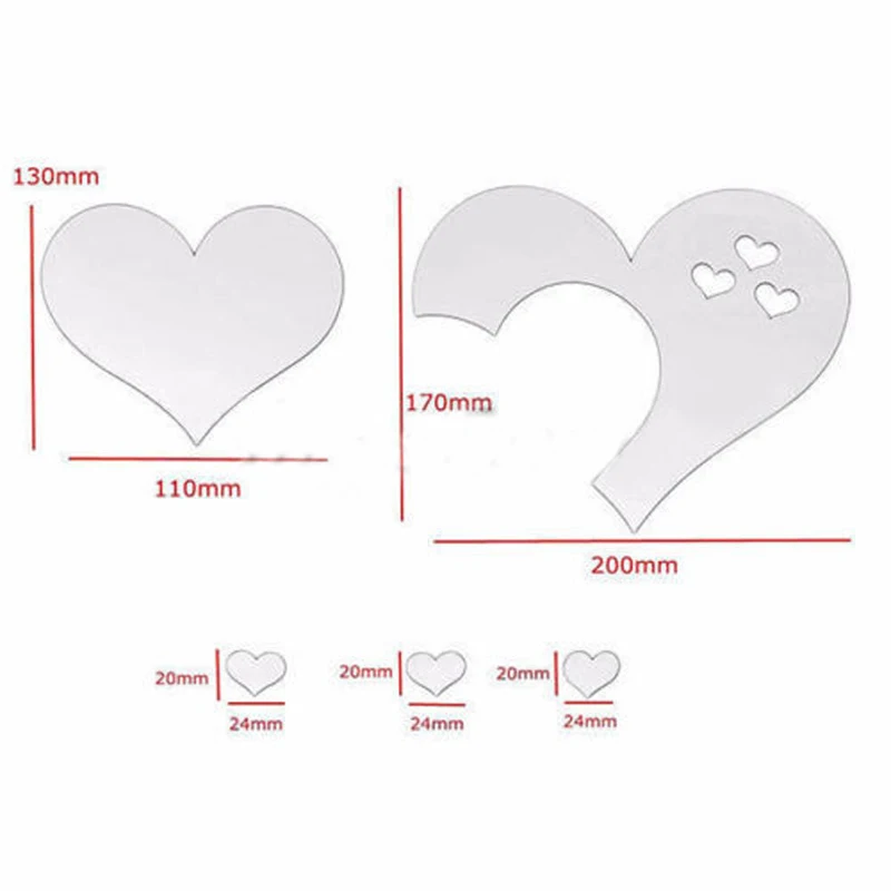 Love Family Wall Stickers Mirror Wall Sticker Home Room Bedroom Living Room Decoration