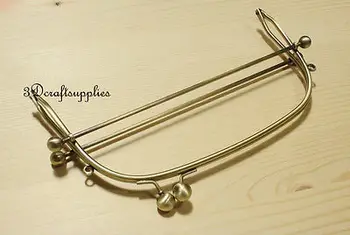 

metal purse frame glue on clasp clip anti bronze 8 inch X 4 3/4 inch Y18