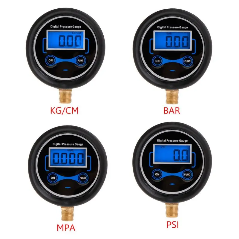 0-200PSI lcd цифровой датчик давления в шинах автомобильный велосипед мотоцикл измеритель глубины протектора шин air PSI метр 1/8NPT