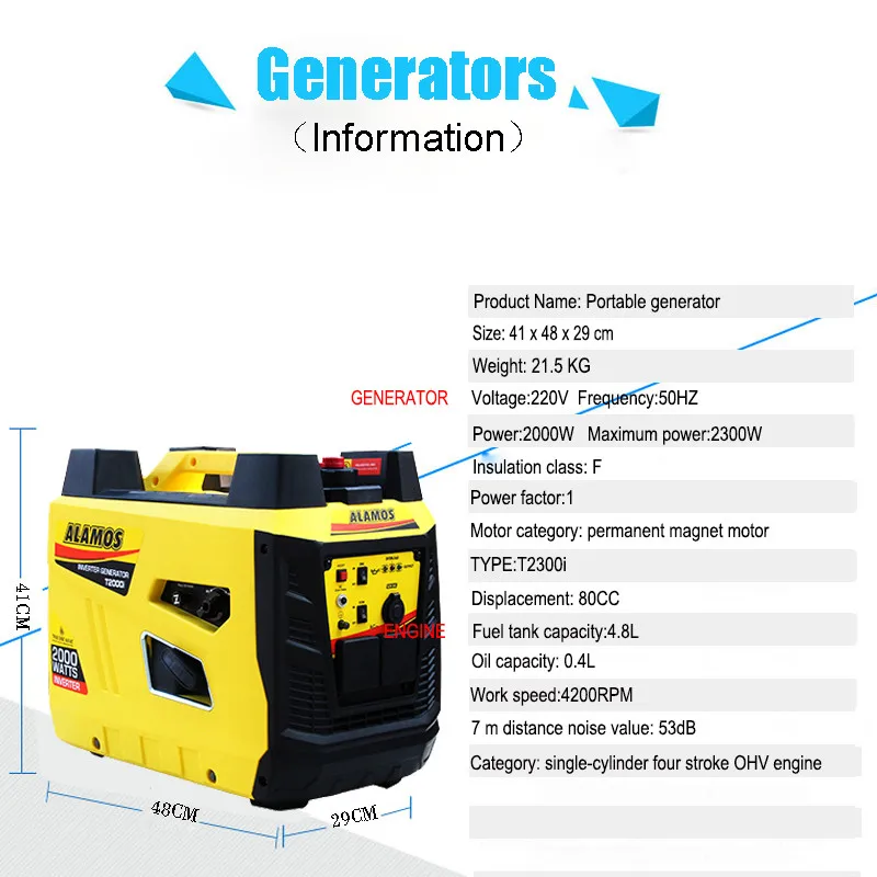 2300W 220V AC New Model Lightest Inverter Generator,Portable generator for Camping,Outdoor generator for Picnic,T2300i 2300W 220V AC New Model Lightest Inverter Generator,Portable generator for Camping,Outdoor generator for Picnic,T2300i