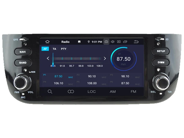 6.2' Android 9.0 Octa Core Car DVD GPS Player For FIAT LINEA DECKLESS Multimedia Radio Navigation SD USB BT DVR DAB TPMS 4+32G