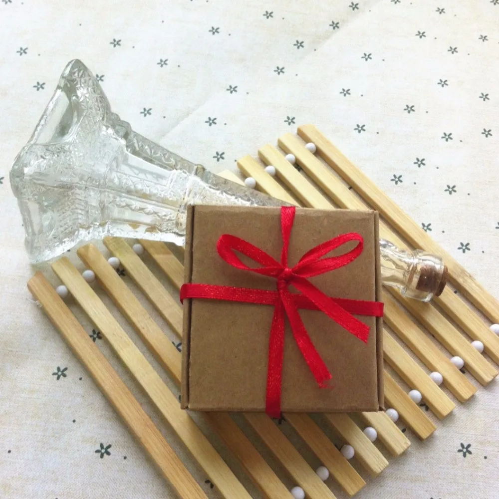 7*7*3 см коричневой крафт-бумаги упаковка подарочная коробка, Свадебная вечеринка подарок бутик ювелирных изделий упаковочные коробки мыльницей