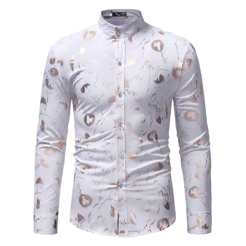 gold and white mens dress shirt