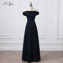 ADLN Simple Long Evening Dresses Elegant Off the Shoulder Women Wedding Party Dresses Floor Length New Designer