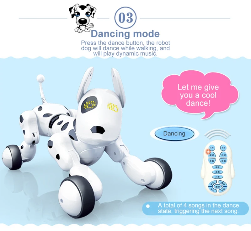 Animal de Estimação Inteligente sem Fio Cães de Estimação Presente para o Aniversário Controle Remoto Robô Eletrônico Inteligente Cachorro Brinquedo 2.4g rc Falando Crianças Cão 26 Brinquedos e hobbies