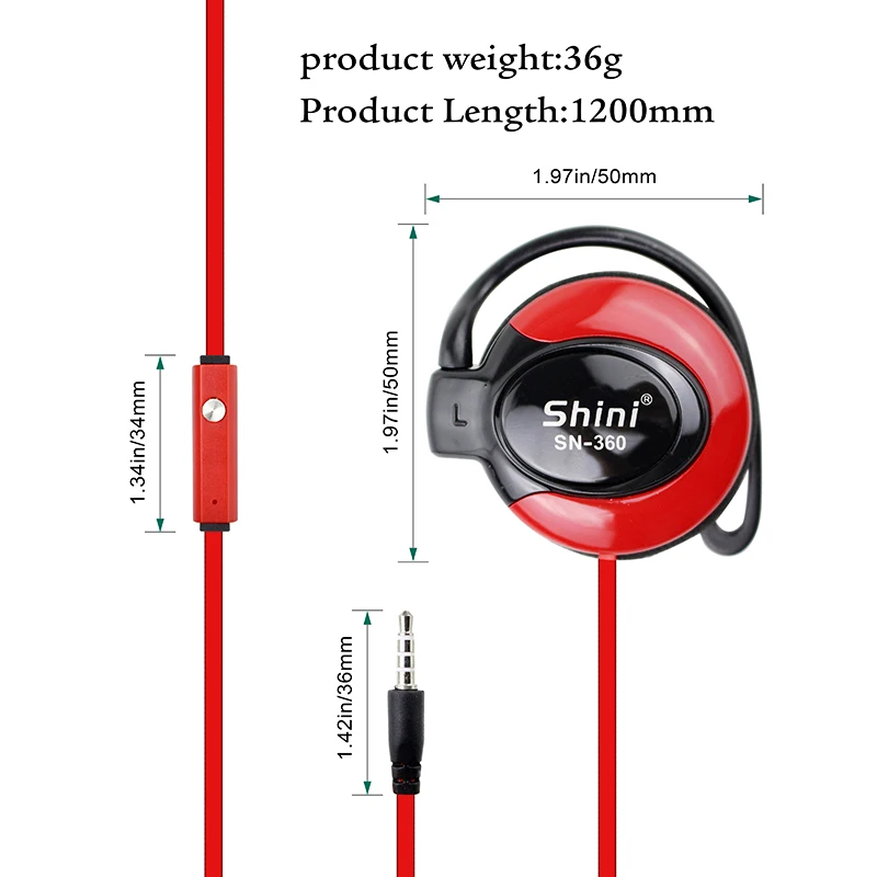 سماعة 3.5 ملليمتر Shini360 ستيريو سماعة الأذن ل فون الهاتف سامسونج xiaomi سماعة مصنع سعر الجملة