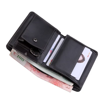 

High Quality Men Wallets Vintage PU Leather Short card Purse Luxury Famous Brand Men's Three Folds Wallet For Man coin wallet