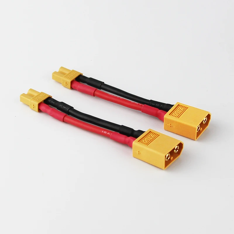 Силиконовый штекер XT60 к XT30/XT60 папа мама 16/14awg кабель адаптера для FPV RC Lipo Battery ESC Motor