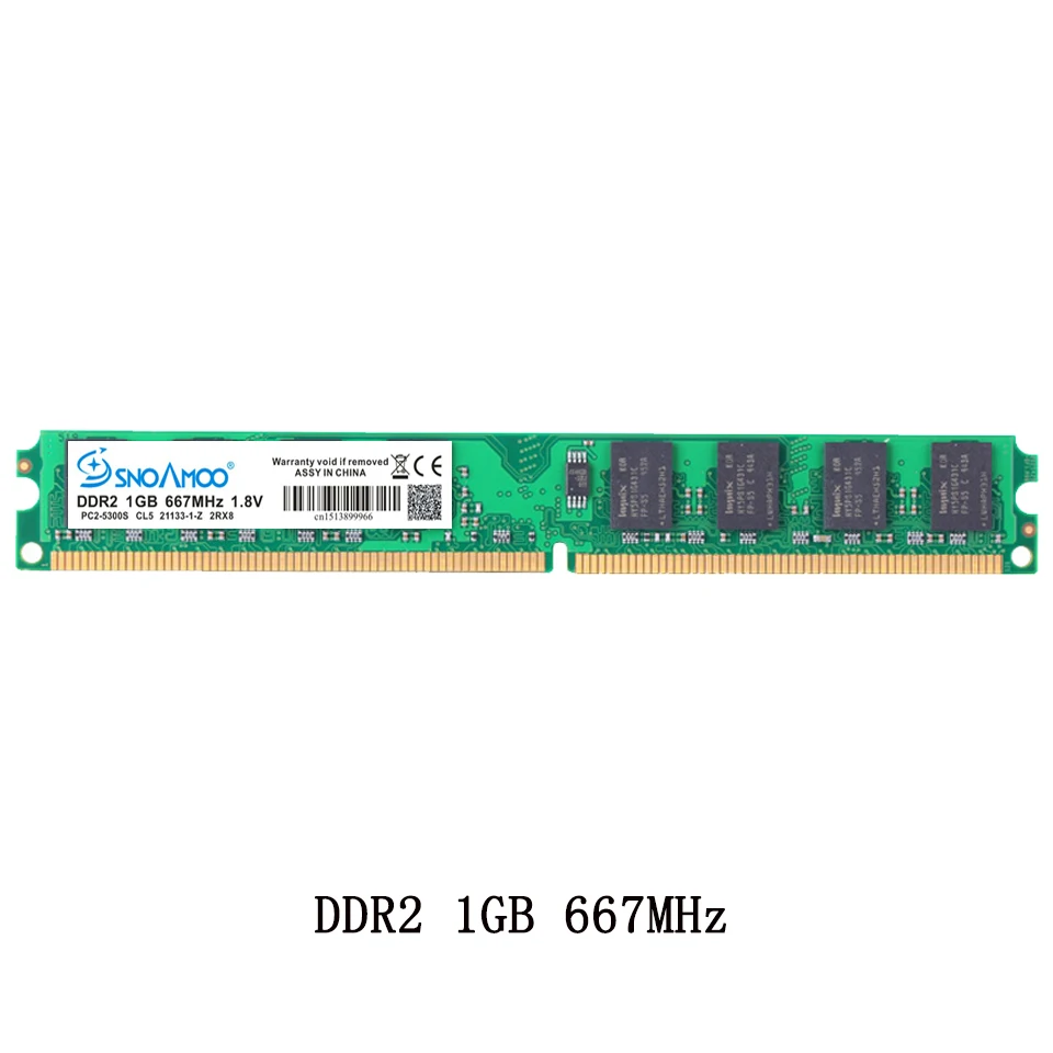 Настольный ПК SNOAMOO DDR2 2x2 Гб ОЗУ 800 МГц 667 PC2 5300U CL6 240Pin 1 8 в память для AMD и Intel