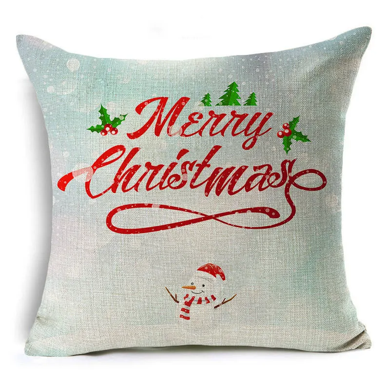 45x45 см, новогодний, рождественский подарок, чехол для подушки с рисунком лося и буквами, наволочка для дивана/автомобиля/кровати, поясная наволочка, декоративная наволочка для дома - Цвет: 7