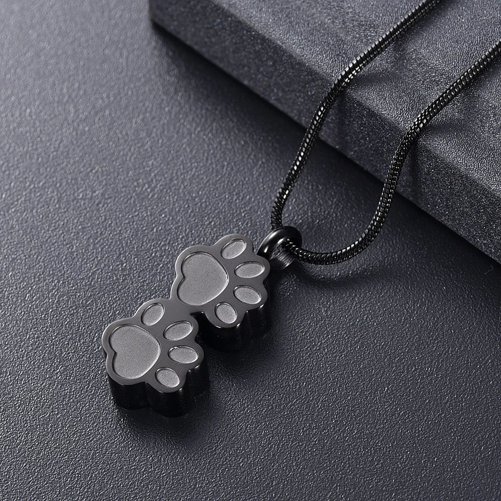 Cat Paw Cremation Urn Necklace Kitty Memorial