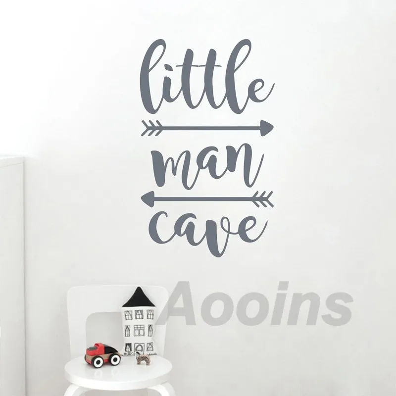 Little Man Cave Art Decal Baby Boy Room  Decor
