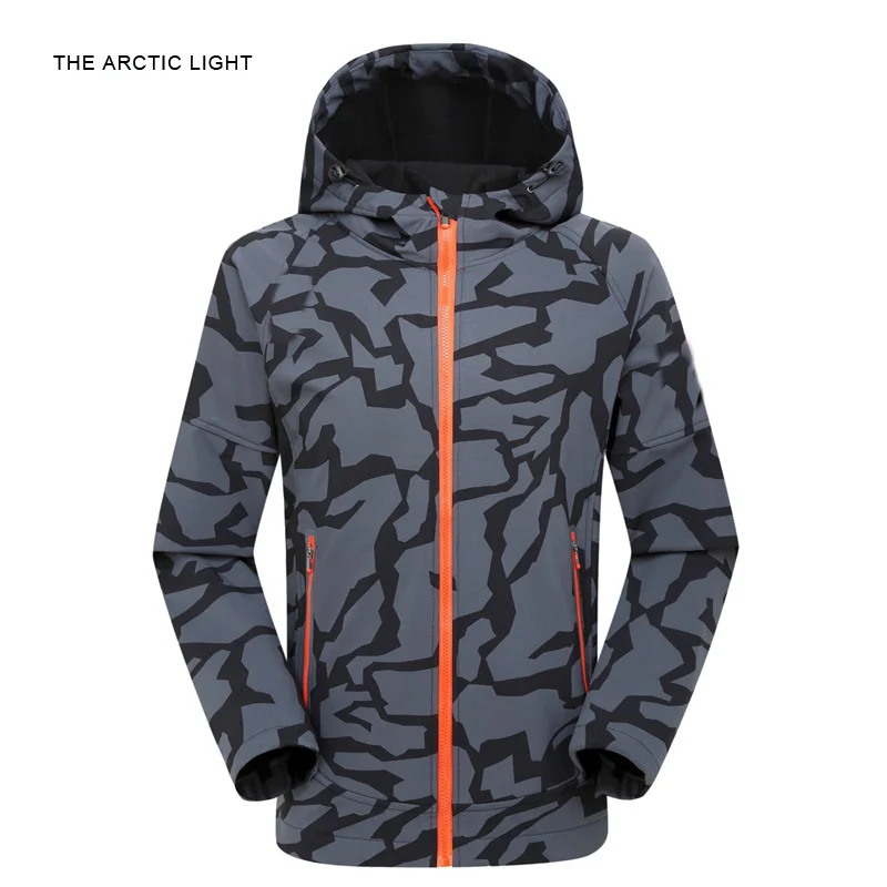 

THE ARCTIC LIGHT THE ARCTIC LIGHT Men Hiking Camping Jacket Mountaineering Waterproof Windproof Softshell Coat